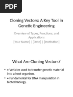 Cloning Vectors Presentation Updated