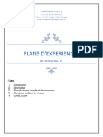 3. Plans d'experiences Dr BEN SI SAID