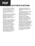 Mine Electrification and Future Directions