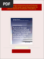 Full download Rational Design of Nanostructured Polymer Electrolytes and Solid Liquid Interphases for Lithium Batteries Snehashis Choudhury pdf docx