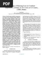 Aetiology of Hearing Loss in Cochlear Implantees: A Study of 191 Cases at CI Centre,  CMH, DhakaISRT24DEC453