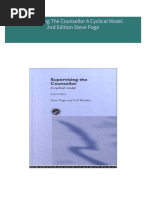 Supervising The Counsellor A Cyclical Model 2nd Edition Steve Page all chapter instant download