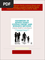 Instant Access to Handbook of Bowen family systems theory and research methods a systems model for family research 1st Edition Mignonette N. Keller ebook Full Chapters