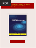 Instant download Optics for Materials Scientists 1st Edition Myeongkyu Lee (Author) pdf all chapter