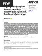 khan-2023-transformational-leadership-and-teacher-work-performance-mediating-effect-of-job-autonomy-and-trust-in-school