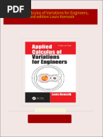 Full Download Applied Calculus of Variations for Engineers, Third edition Louis Komzsik PDF DOCX