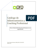 Catálogo Adiestramientos y Coaching Profesional