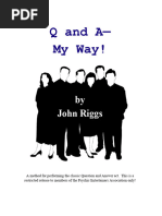 John Riggs - Q And A My Way