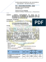 INFORME N° 852 - 2024 - REMITO CONFORMIDAD DE PAGO BOTIQUIN - RANTAY