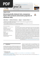 Electrochemically obtained Al2O3 nanoporous layers with increased anticorrosive properties of aluminum