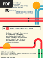 Strategies of Testingt