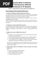 INTRODUCTION TO IT SYSTEMS UNIT-5 (SET-1)