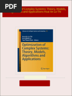 Download full Optimization of Complex Systems: Theory, Models, Algorithms and Applications Hoai An Le Thi ebook all chapters