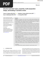 J Esthet Restor Dent - 2023 - Sulaiman - Zirconia restoration types  properties  tooth preparation design  and bonding  A