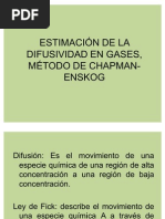 Estimación de La Difusividad Chapman-Enskog