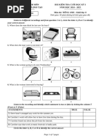 ĐỀ THI HK1 ANH8