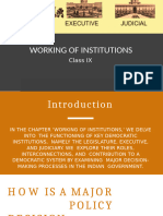 WORKING OF THE INSTITUTIONS- IX ppt-1