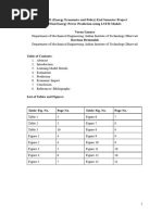 HS431 (Energy Economics and Policy) End Semester Project