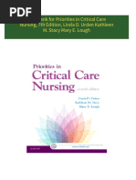 Full Download of Test Bank for Priorities in Critical Care Nursing, 7th Edition, Linda D. Urden Kathleen M. Stacy Mary E. Lough in PDF DOCX Format