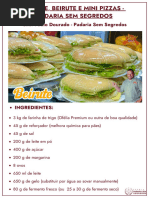 Lanche, Beirute e Mini Pizzas - Padaria Sem Segredos