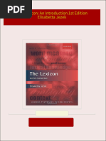 Instant Access to The Lexicon: An Introduction 1st Edition Elisabetta Jezek ebook Full Chapters