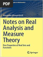 Alexander Kharazishvili - Notes on Real Analysis and Measure Theory_ Fine Properties of Real Sets and Functions (2022, Springer) - libgen.li