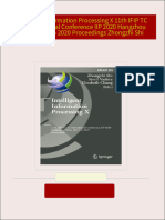 Intelligent Information Processing X 11th IFIP TC 12 International Conference IIP 2020 Hangzhou China July 3 6 2020 Proceedings Zhongzhi Shi All Chapters Instant Download