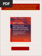 Download Advances in Thin Films Nanostructured Materials and Coatings Selected Papers from the 2018 International Conference on Nanomaterials Applications Properties  Alexander D. Pogrebnjak ebook All Chapters PDF