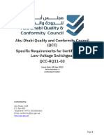 12. QCC-RQ11-03 Specific requirements for Certification of Low Voltage Switchgear