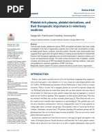 Platelet-rich Plasma, Platelet Derivatives