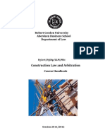 LLM Construction Law Arbitration Adjudication Handbook 2011-12