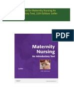 Test Bank for Maternity Nursing An Introductory Text, 11th Edition: Leifer all chapter instant download