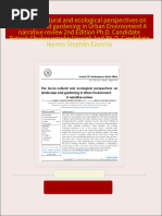 Immediate download The Socio cultural and ecological perspectives on landscape and gardening in Urban Environment A narrative review 2nd Edition Ph.D. Candidate Patrick Chukwuemeke Uwajeh And Ph.D. Candidate Ikenna Stephen Ezennia ebooks 2024