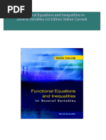 Instant Download Functional Equations and Inequalities in Several Variables 1st Edition Stefan Czerwik PDF All Chapters