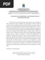 Ata Da Defesa de Trabalho de Conslusão de Curso Em Engenharia Mecânica