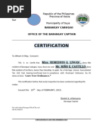 certification for marriage LOVE TREE ORDINANCE-2021- ariel Asuit