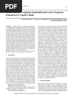 Robust and Low Complexity Bandwidth and Carrier Frequency Estimation for Cognitive Radio