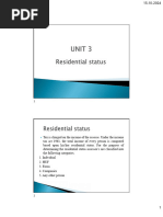 Residential status-1 income tax 