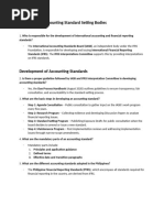 International Accounting Standard Setting Bodies