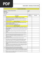 Check List - External Plaster Work