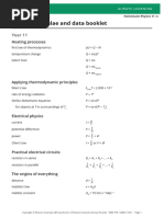 Physics 2016 Formulae & Data Booklet - Units 1-2