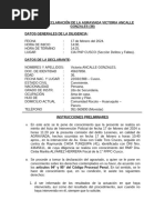 Acta de Declaración de La Agraviada Agresion