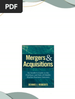 Buy ebook Mergers Acquisitions An Insider s Guide to the Purchase and Sale of Middle Market Business Interests 1st Edition Dennis J. Roberts cheap price