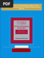 Instant download Politics and Form in Postmodern Poetry O Hara Bishop Ashbery and Merrill 1st Edition Mutlu Konuk Blasing pdf all chapter