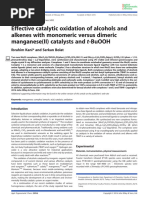 Effective Catalytic Oxidation of Alcohol