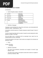 A. The Production of Sounds: Introductiontophonology/Cea1234/Prepared By:Bharrathiy