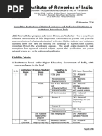 Institute of Actuaries of India Exemption 