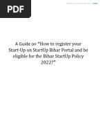 Startup Bihar Registration Process