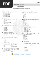 Inverse Trigonometric Functions _ Practice Sheet __ Lakshya JEE Fastrack 2025