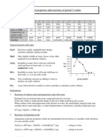 Physical Properties and Reactions of Period 3 Oxides